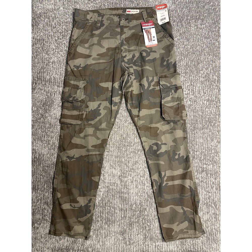 Wrangler Men's Regular Taper Camouflage Cargo Pants 33x30 Five Star Premium